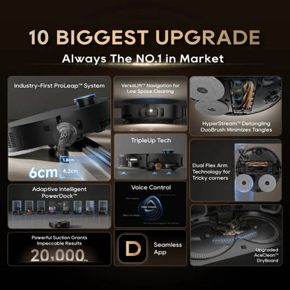 Լվացող փոշեկուլ DREAME X50 Master Black (RLX86CE-1)